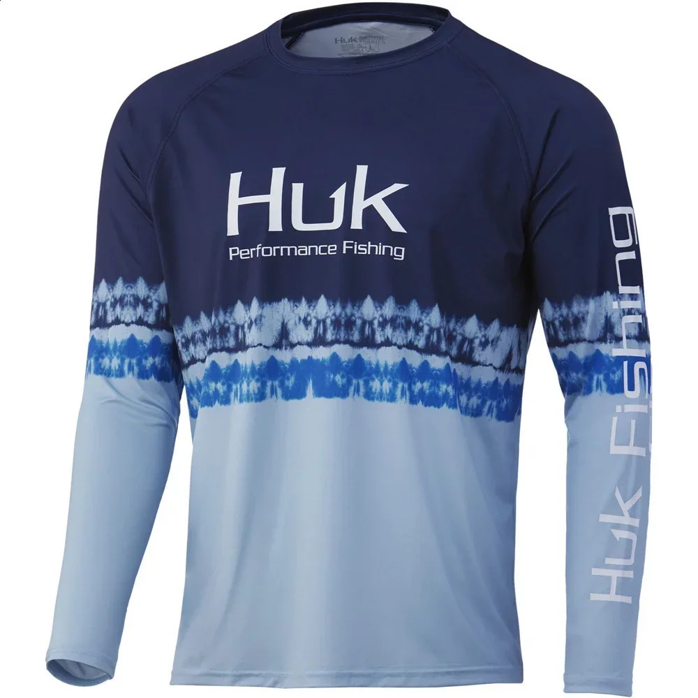 Huk Fishing Apparel Men Fishing Clothing T Shirts Long Sleeve Sun Protection Uv Breathable Summer Fish Shirt Camisa De Pesca 250227