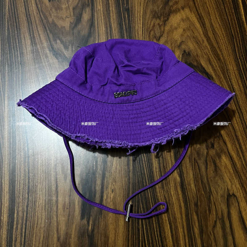 Wide Brim Hats Bucket Hats Korean style fashionable fringed letter large eave fisherman hat for women sun shading rope outdoor leisure hiking sun prot