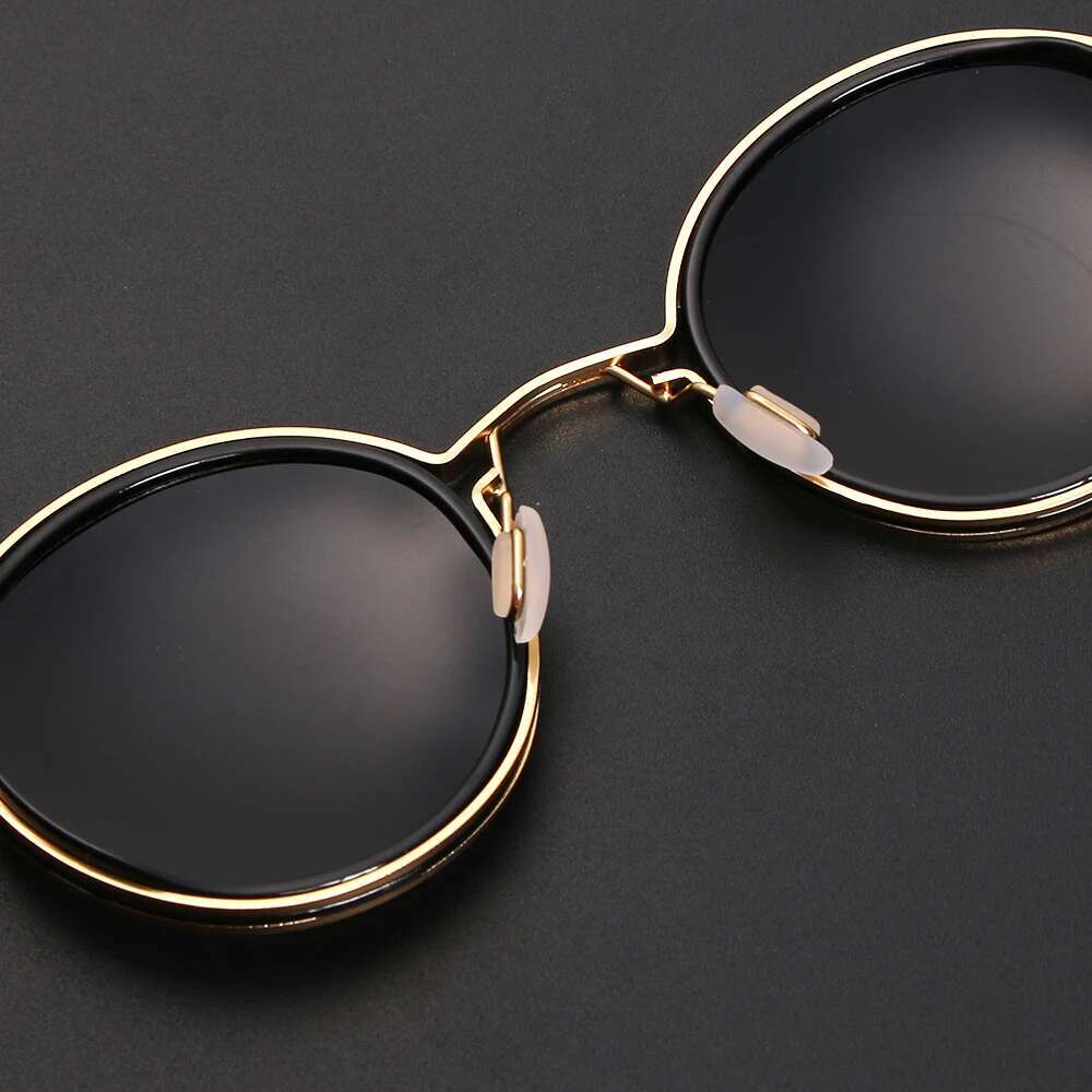KLASSNUM Men Polarized Sunglases Design Metal Round Frame Sun Glasses Women Retro UV400 Shades Classic Eyewear 2024 New