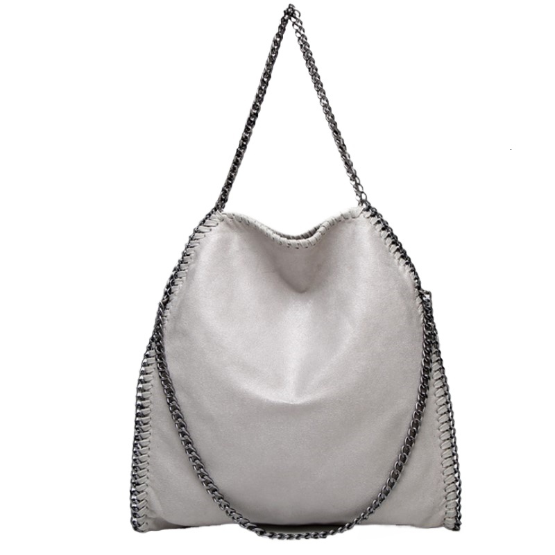 Fashion New Women's Chain Shoulder Large Capacity Crossbody Tote Bag Female Foldable Solid Color Handbags Shopping Bags