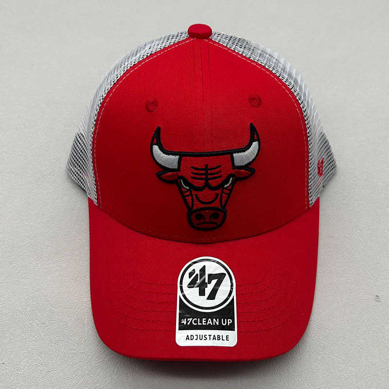 Ball Caps 47brand Bulls baseball cap fashionable hip-hop sports outdoor sun hat embroidered basketball curved brim z250228