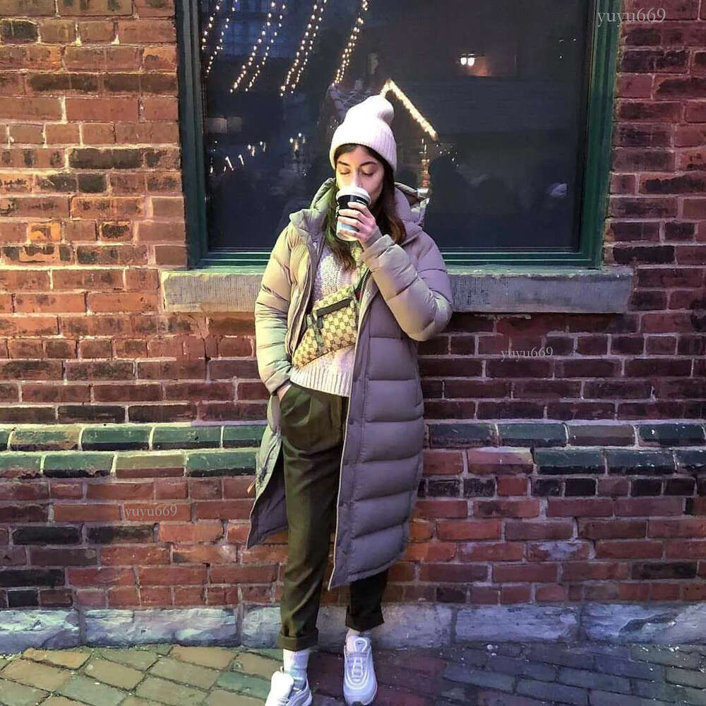 Women's Down Parkas White Goose Jacket Puffs Medium Length Tna Over Knee Super Thick Off Cap PUFF Bread Pole 221205