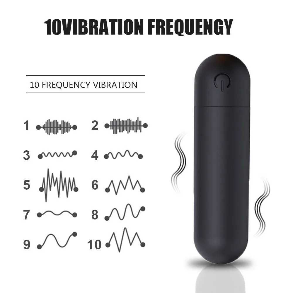 10-Speed Mini Bullet Vibrator Rechargeable Wireless Vibrating Anal Bullet Clitoral Stimulator Dildo Adult Sex Toys for WomenW250228