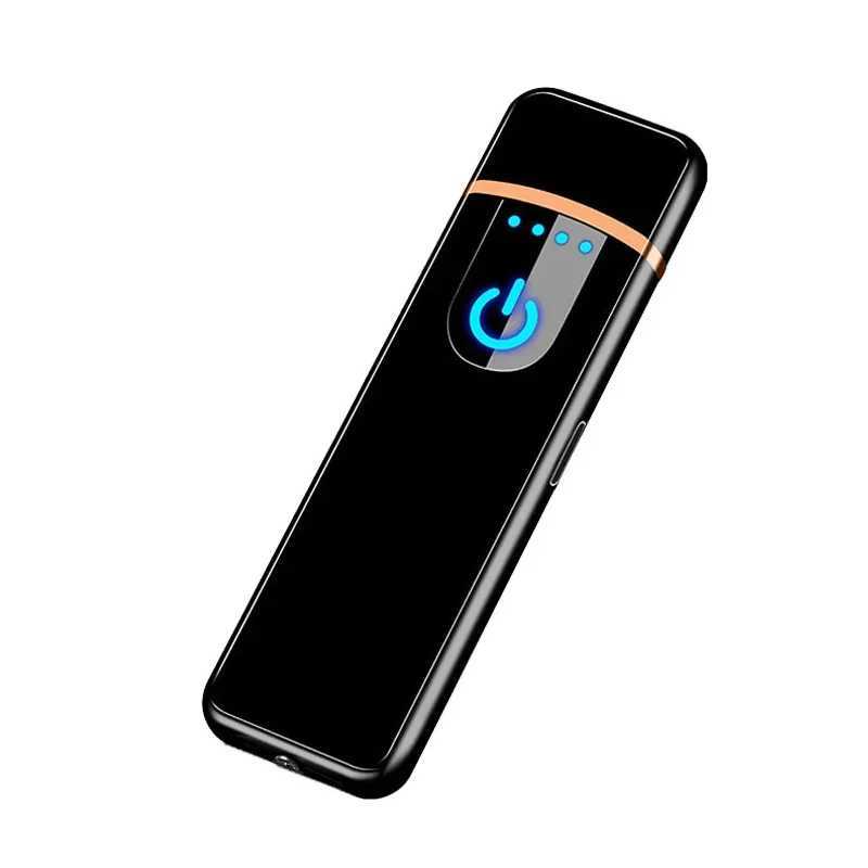 Electric Lighters Usb Rechargeable Windproof Lighters Touch Sensitive Switch Mini Lighter Plasma Lighter Smoking Accessories X250228