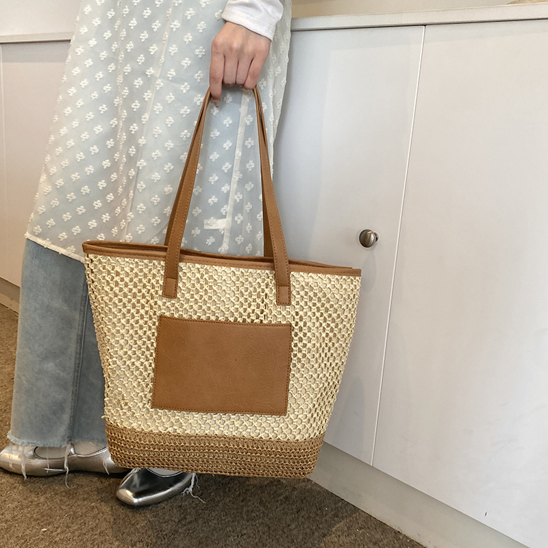 Summer for women 2024 new large capacity woven shoulder bag, vacation beach commuting tote bag #swissmilitary
