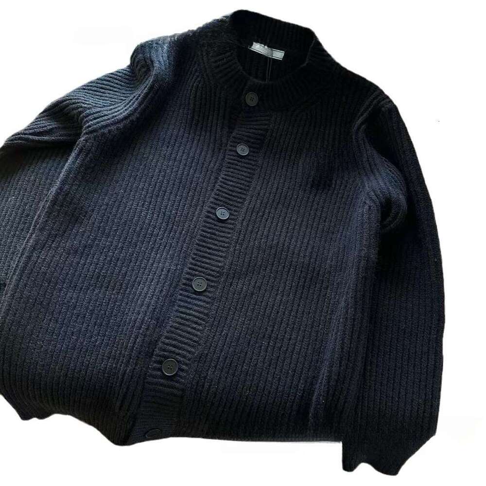 New Autumn And Winter Cashmere Knitted Cardigan Paired With Women's Medium To Long Loose College Style Sweater