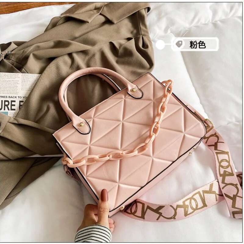 Ladies Handbag Girls Hundred Fashion Tote Commuter Large Capacity Slant Cross Bag Comfortable Shoulder Strap PU