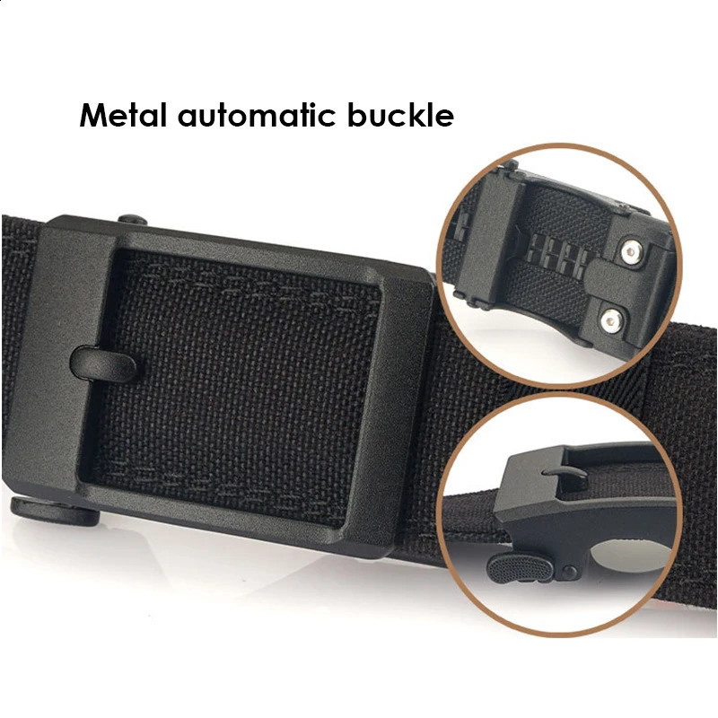VATLTY Hard Tactical Belt for Men Metal Automatic Buckle IPSC Gun Belt 1100D Nylon Military Belt Outdoor Sports Girdle Male 250221
