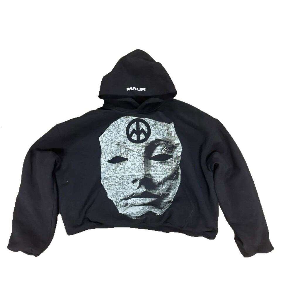 New facial pattern American style sweatshirt for autumn winter fashion design, couple print, loose and casual long sleeves, connected