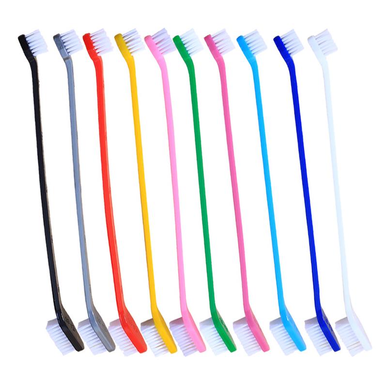 1000pcs Pet Supplies Cat Puppy Dog Dental Grooming Toothbrush Dog Health Supplies Color Random Send ni309