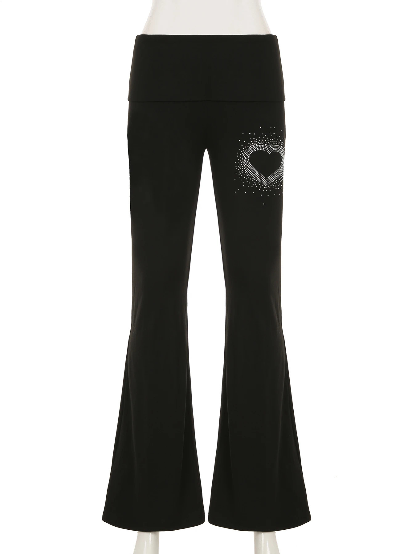 IAMSURE Y2K sparkling pants casual ultrathin solid folding low waist knitted for womens springsummer 2025 clothing 250228Z