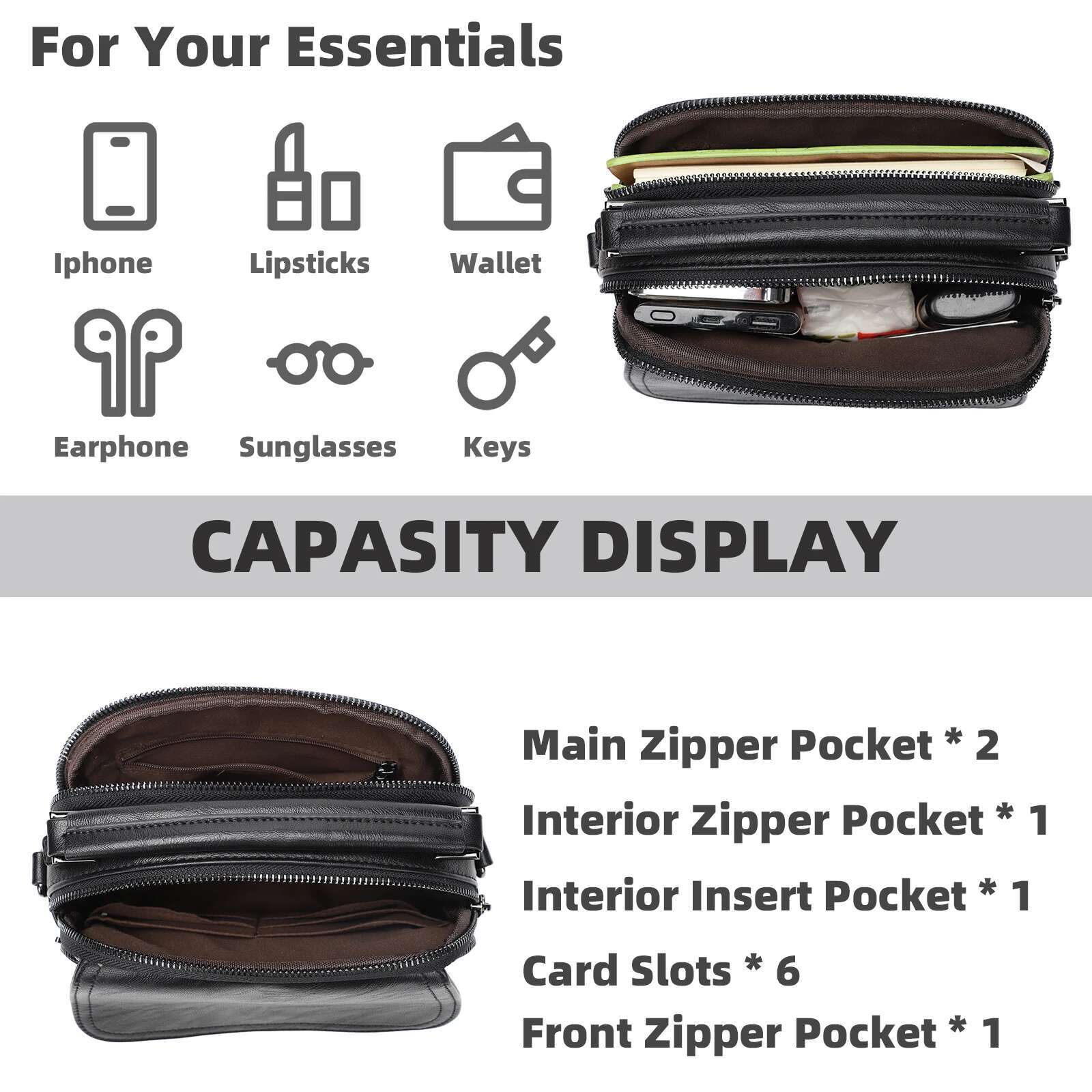 Small Bags For Women Trendy Design Crossbody Purse PU Leather Shoulder Handbags With Detachable Strap