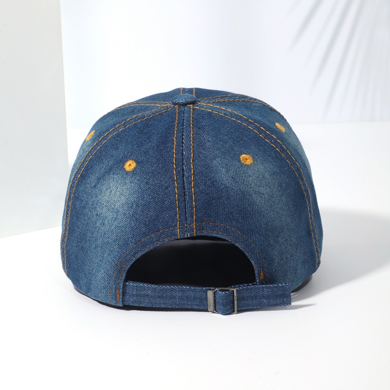 Soft top cowboy baseball cap female ins tide ladies fashion sunscreen rhinestone duck tongue hat summer hundred with sunshade hat