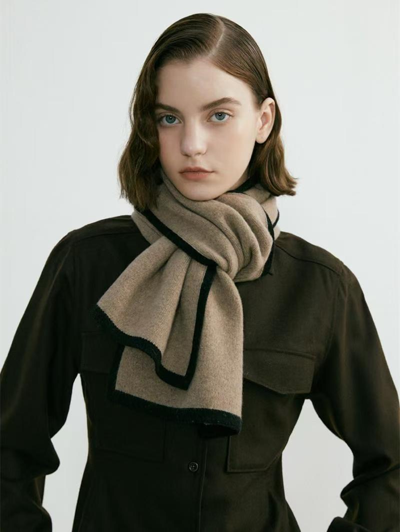 K012 2024 new style simple imitation cashmere scarf knitted unisex solid color warm shawl and scarf dual use