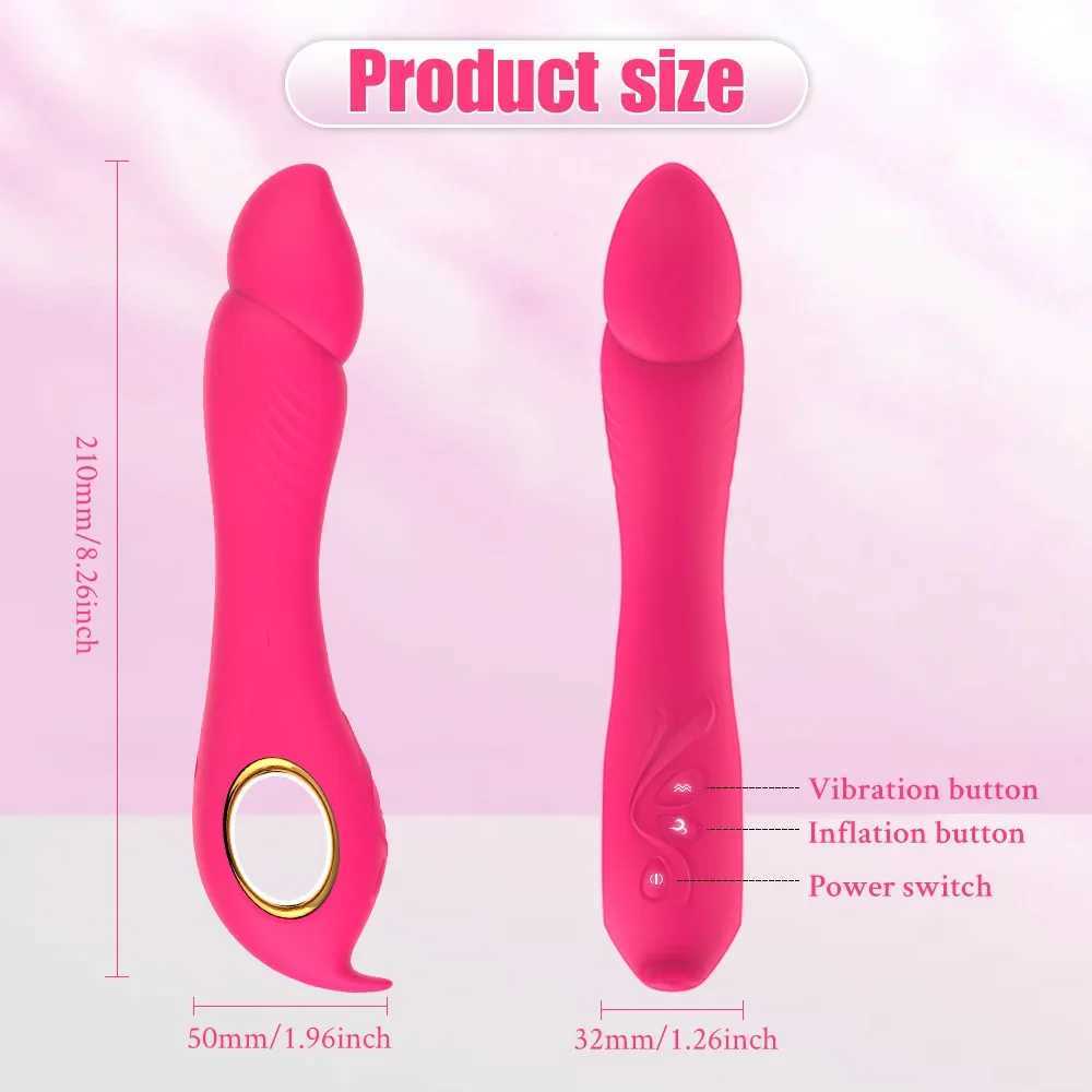 G Spot Vibrator Dildo Powerful Inflatable Vibrating Massagers Clitoral Vagina Anal Stimulation Adult Sex Toys for Women for MenW250228