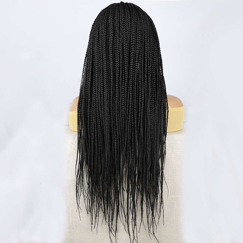 HD Front Lace Wig Women S Full Hand Woven Braid Braided Long Straight Synthetic Headband Braided Lace Wig