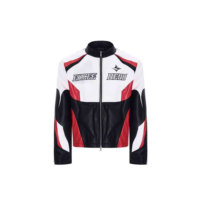 Leather Pants STARMotorcycle Leather Jacket For Men, Autumn Winter, Embroidered Letters, Three-Dimensional Silhouette, Cool And Stylish