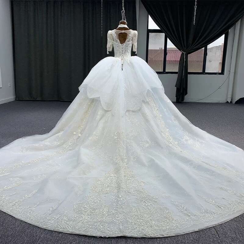 custom elegant organza dance pearls ribbons mn197 wedding dress