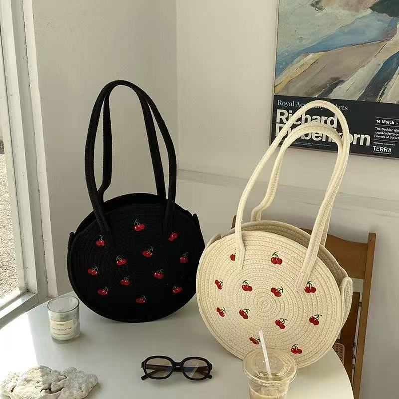 Summer fresh grass women's 2025 new niche woven tote beach shoulder bag #swissmilitary