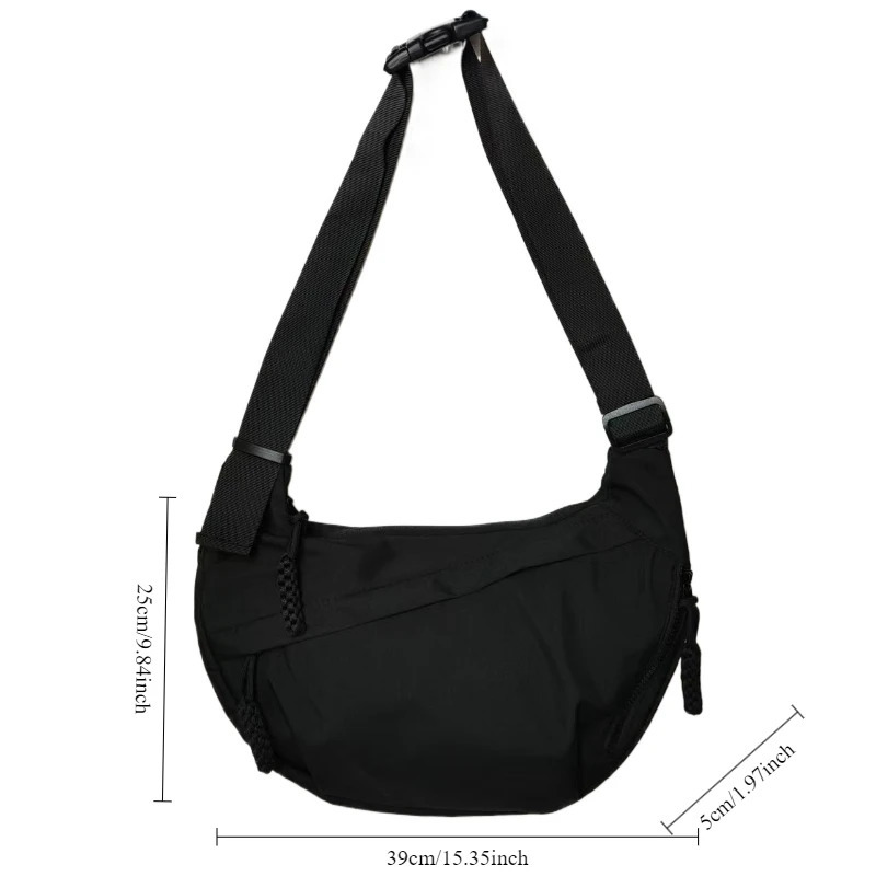 Large Capacity Nylon Crossbody Bags Casual and Versatile Commuting Shoulder Bag Lightweight Sports Crossbody Hobos Bag 250218
