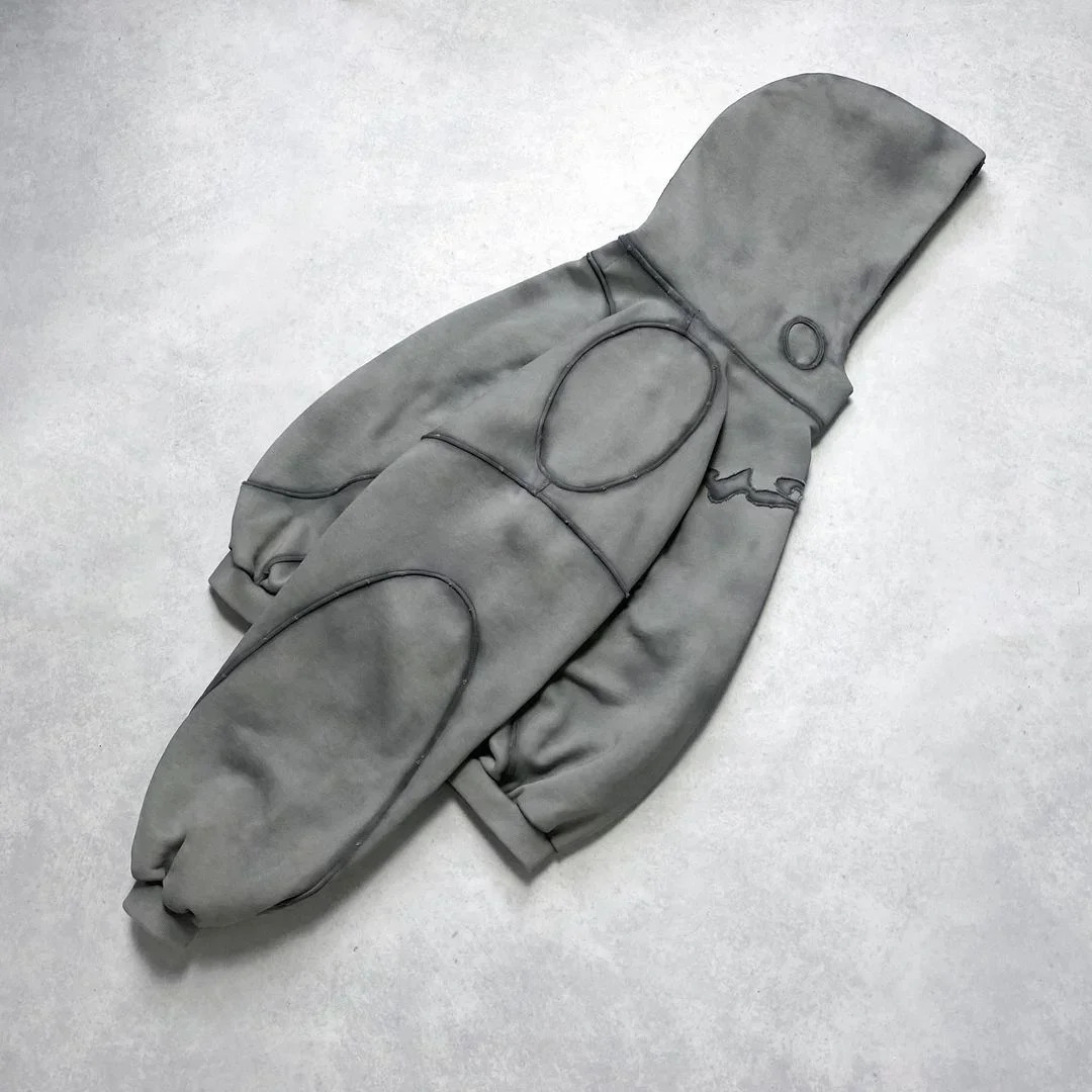 Y2k Street Hoodie Gothic Retro Three way Line Hoodie Sportswear Mens Hip Hop Harajuku Easy Loose Hoodie 250225