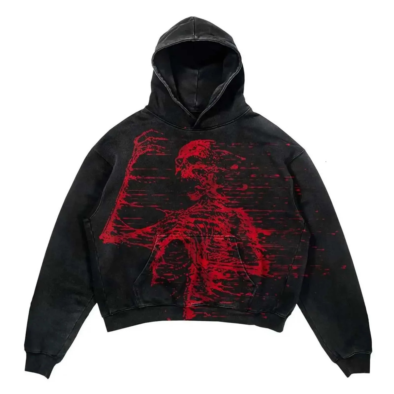 Winter Casual Oversize Hooded Sweatshirt Wicked Movie Gothic Vintage Y2k Jacket Tracksuit Print Fleece Hoodie Woman Clothing Top 250225
