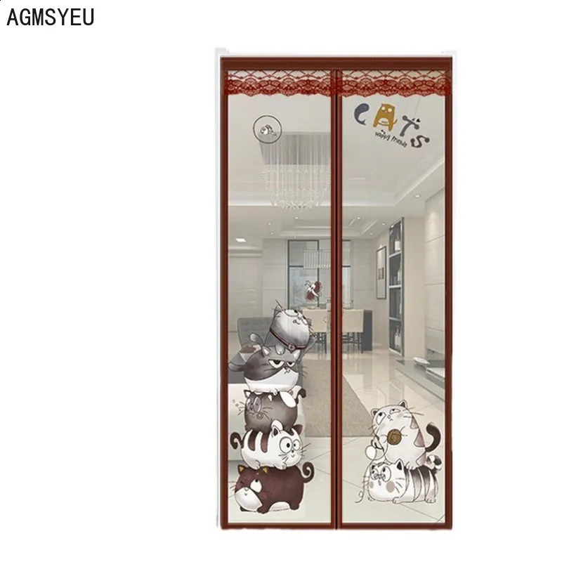Sheer Curtains Screen Prevent anti Mosquito Screen Encryption Magnet Net Curtains Cloth Door curtain Screen Magnet Moustiquaire Gate 250304