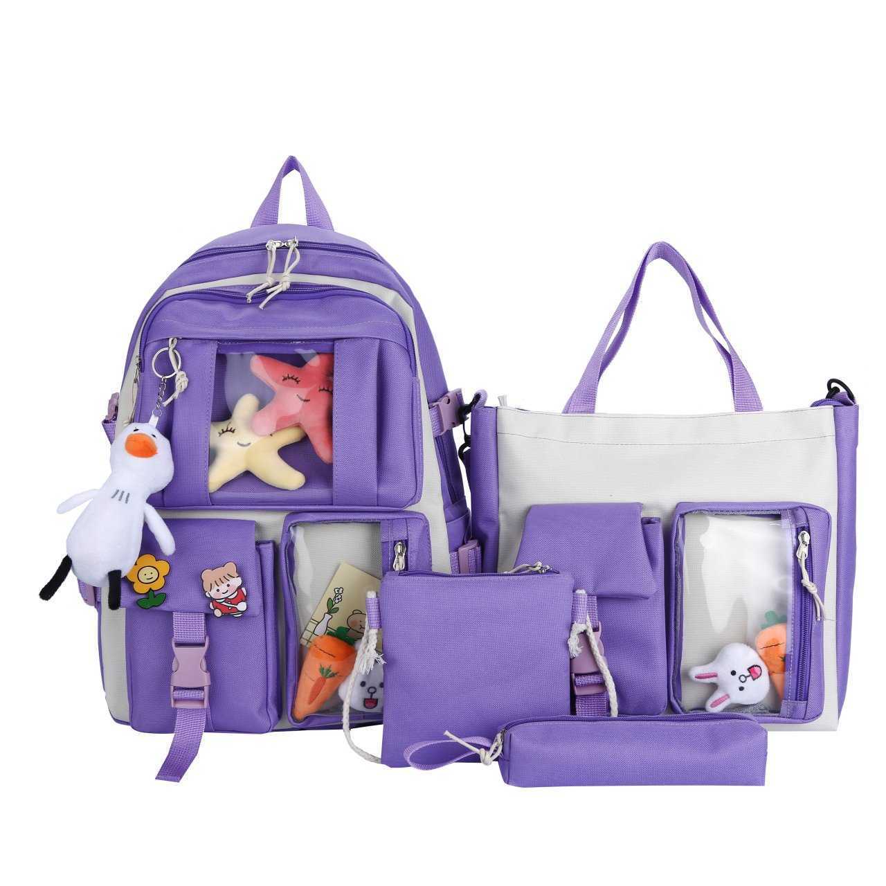 Backpack for Junior High School Girls with High Appearance and Large Capacity Korean Style New Backpack for Girls Day Backpack Travel Bag 241225