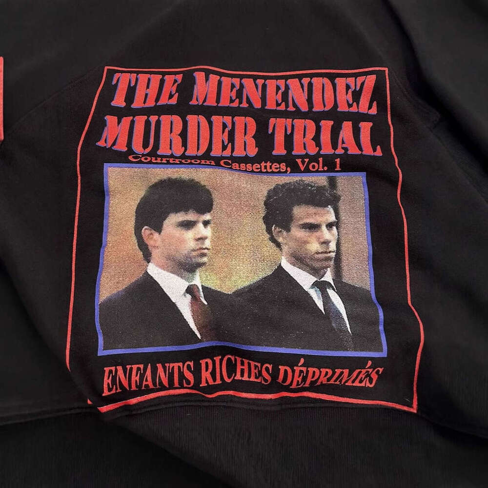 Y2KERD's melancholic wealthy second-generation Menes portrait print hooded loose hoodie