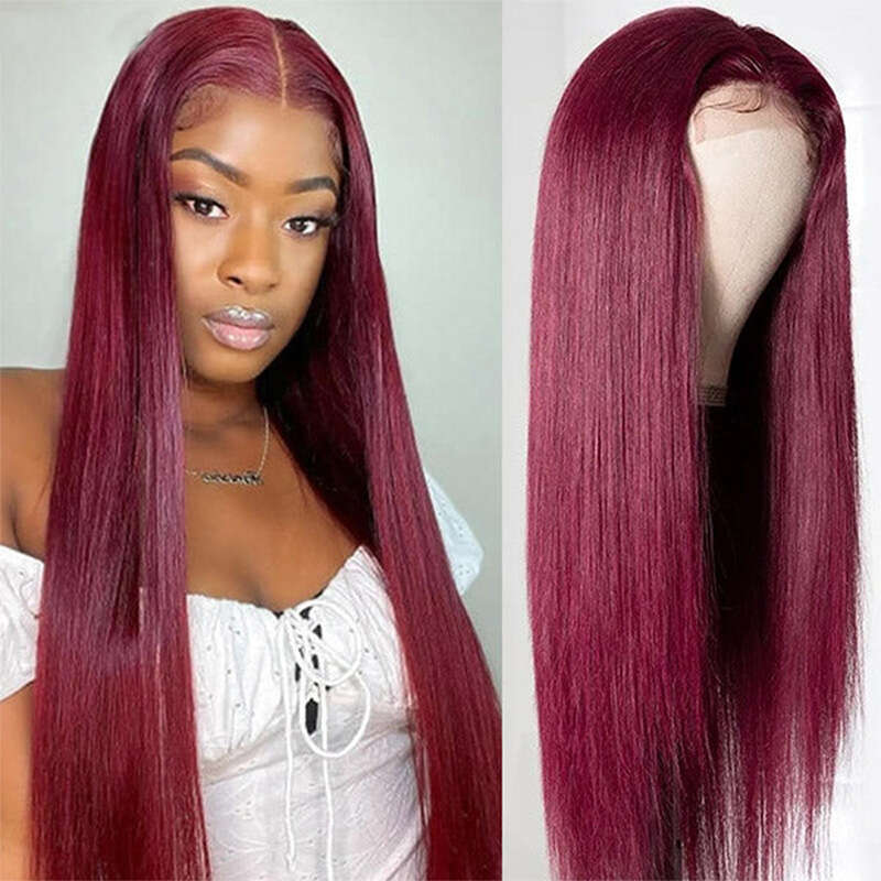 HD Front Lace Wig Real Female Front Lace Wig J Headset Straight Human Hair