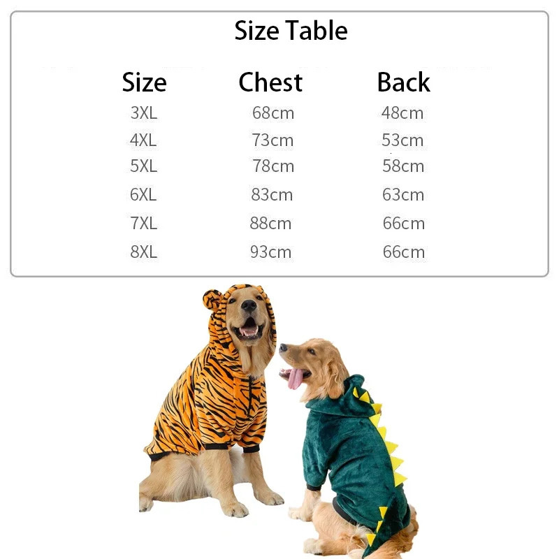 Pet Clothes for Medium Large Dogs Dog Pajama Coat Dog Hoody Winter Warm Fleece Golden Retriever Labrador Dogs Clothes Costume 250226