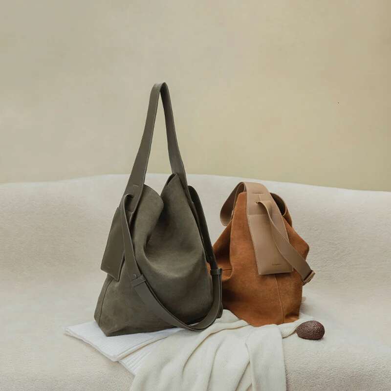 Brand Song Vintage Suede Design Crossbody High Capacity Commuting Women Shoulder Bags Casual Bag