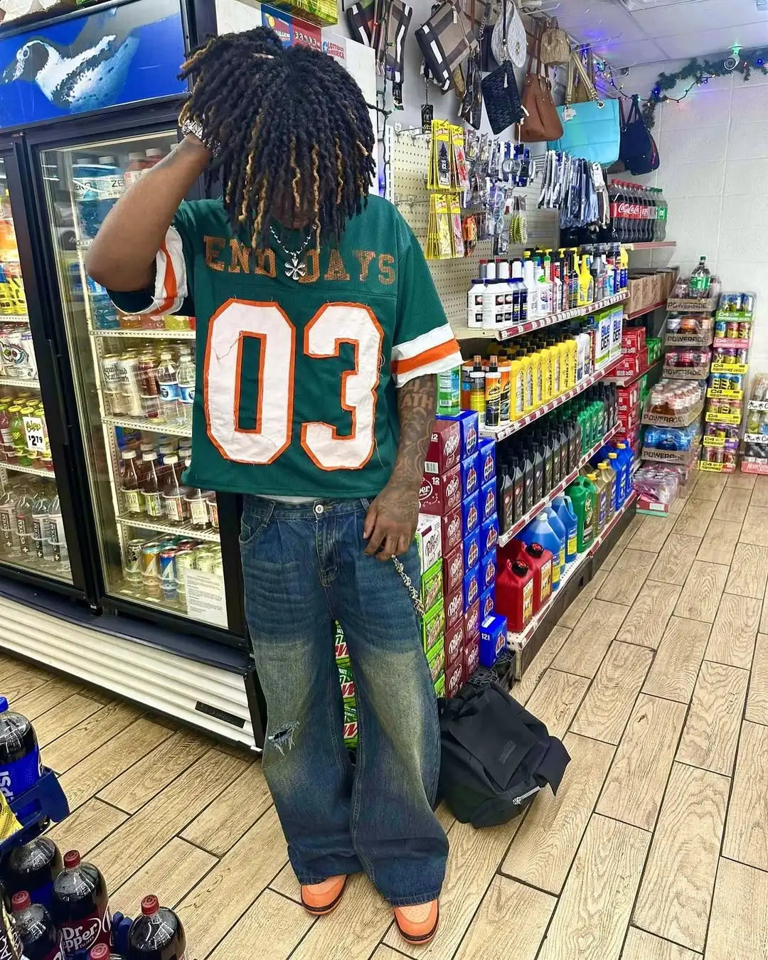 Trendy Retro American Street Hip Hop Baseball Patch Work Green Sports Tshirt Mens Summer Loose Short Sleeve Printed Couple Top 250228Z