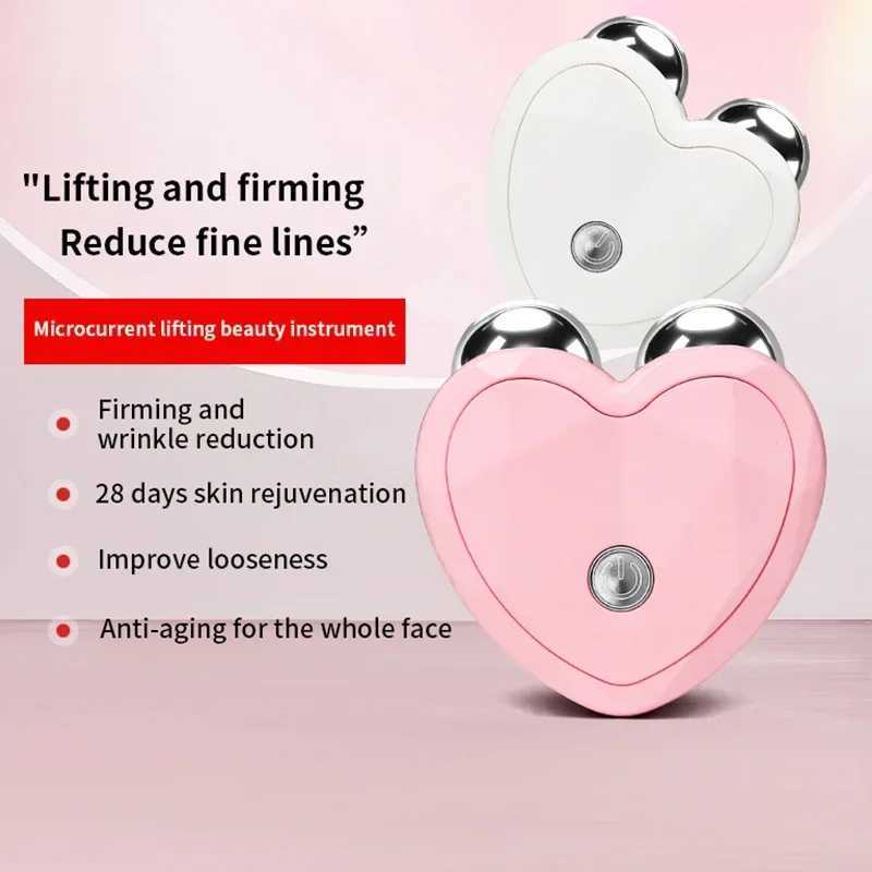 New Micro Current Beauty Device Mini Portable Facial Lifting Roller Weight Loss Massage Machine EMS Exquisite Contour Enhancement Facial Care W250228