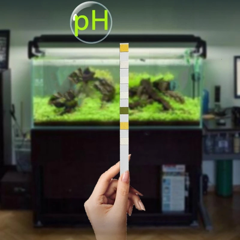 50100PCS 7 in 1 Aquarium Test Strips Fish Test Set Aquarium Water Test 250226