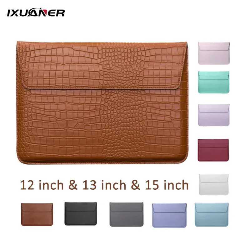 Macbook Air 13 Case 11 12 15 Pro 13.3 15.4 Retina Neutral Sleeve Envelope Fundas PU Leather Sleeve Notebook Bag Z250224