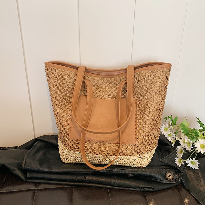 Summer for women 2024 new large capacity woven shoulder bag, vacation beach commuting tote bag #swissmilitary
