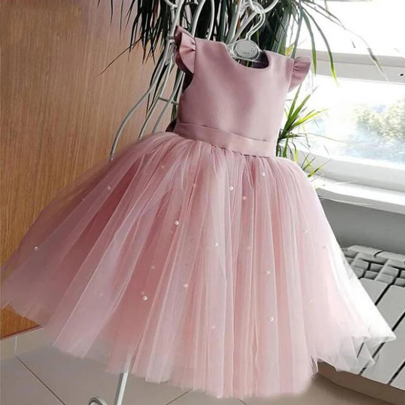 Girls Baby Summer Dress Wedding Birthday Party Fluffy Lace Dress 1-5 Y Toddler Dress Elegant Tutu Vestidos Kids Clothes 250227