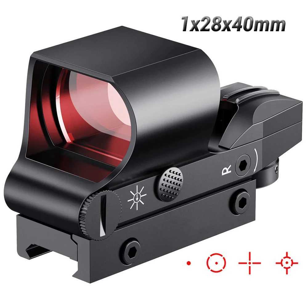 1x28x40mm tactical red dot sight hunting sight red projection point sight reflection 4 Reticle sight 11/20mm guide rail X250228