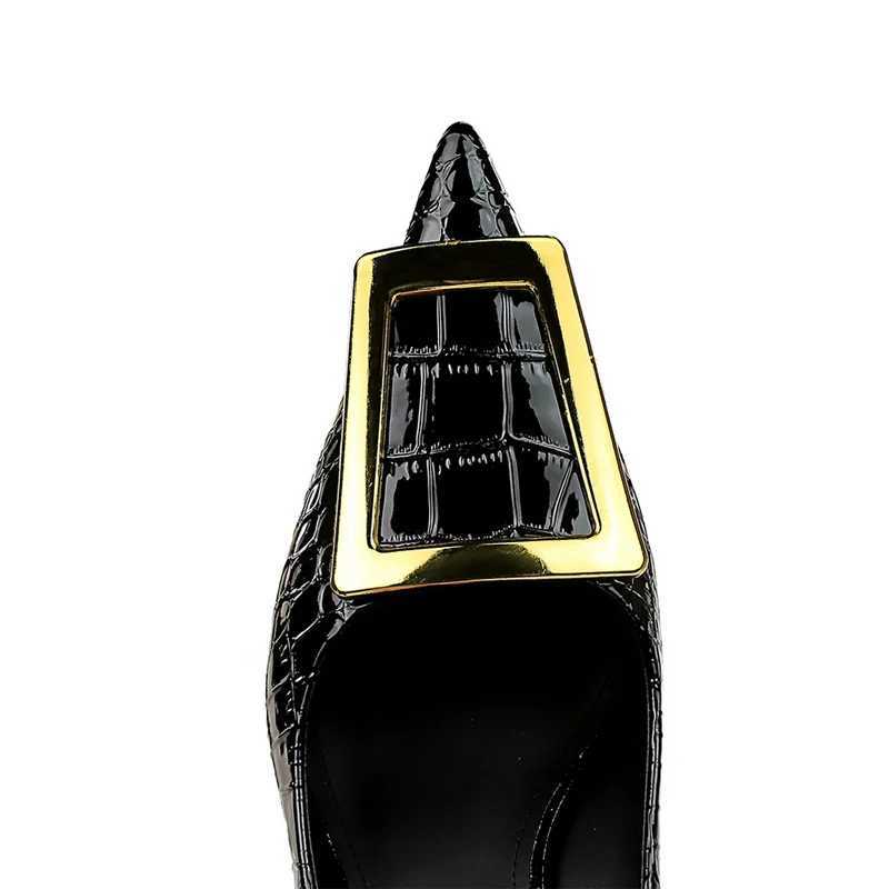 New Arrival BIGTREE Shoes Women 10 Cm Metal Buckle Ladies Pumps Luxury Womens Banquet Shoes Stilettos High Heels Women Sexy Party Shoes T250228