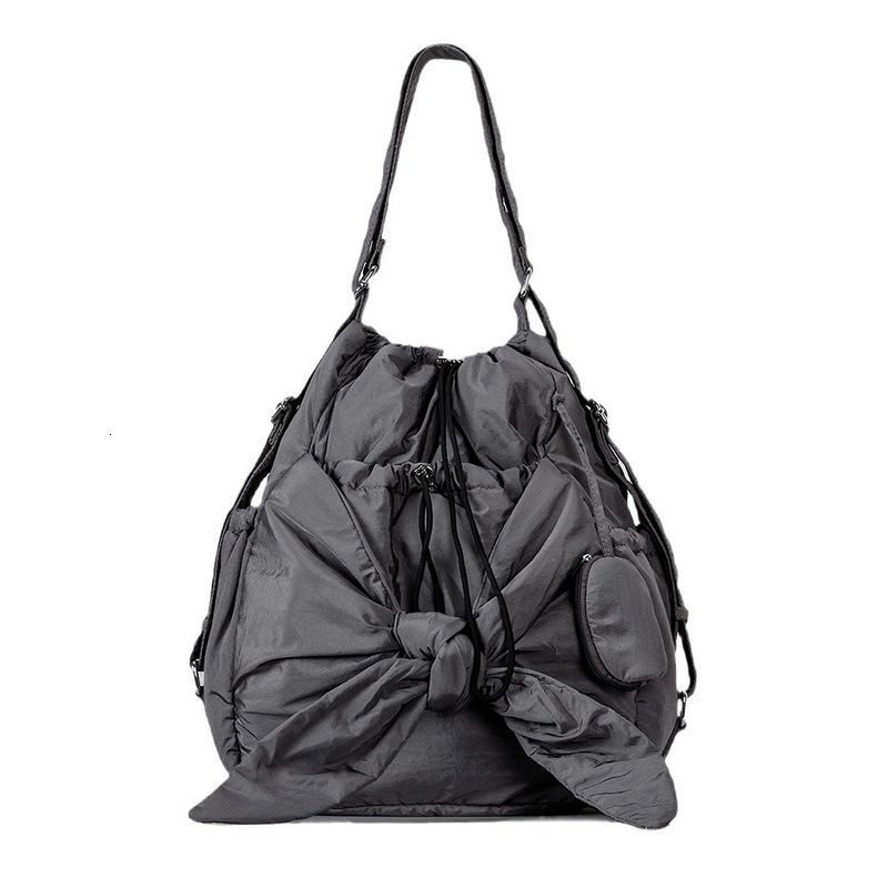Lage & Bags designer style lace up casual bowknot bucket bag drawstring versatile backpack large capacity handbag for women