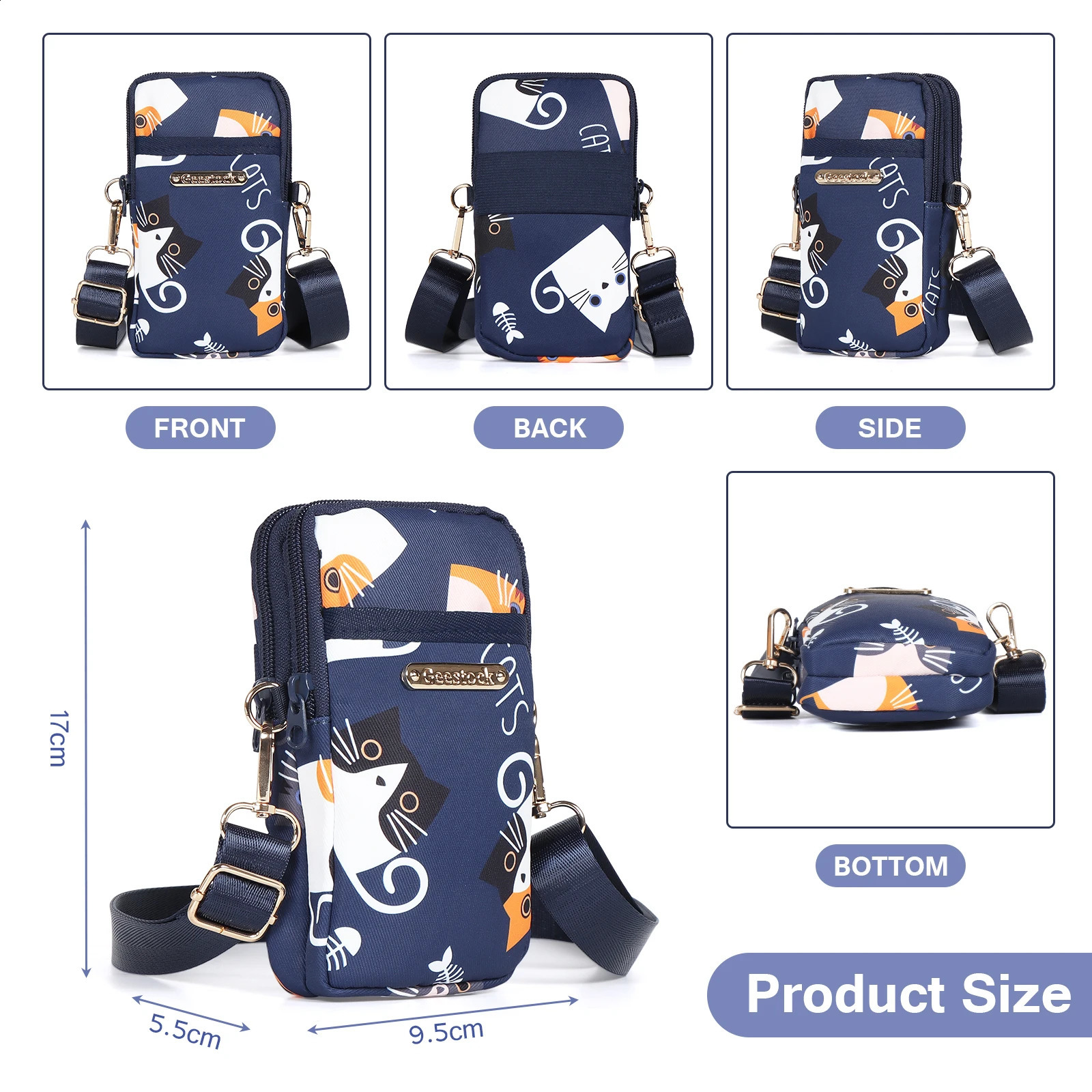Ship from US ner Fashion Mobile Phone Bag Womens Messenger Allmatch Mini Crossbody Hanging Neck Coin Purse Vertical Handbag 250303FBB