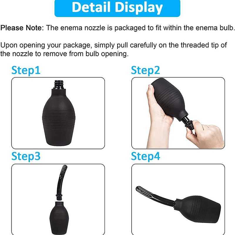Cleaner Enema Anal Plug Buttplug BDSM Clyster Sex Toys for Women Men Gay Hygiene Vagina Anal Adult Products Anal Cleaning TubeW250228