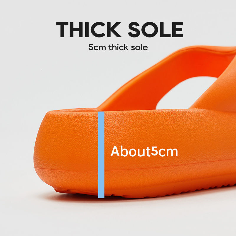 Women Flip Ps Soft Flat Slippers Bright Color Thick Sole Non-slip Rubber Beach Slides For Ladies 2025 New