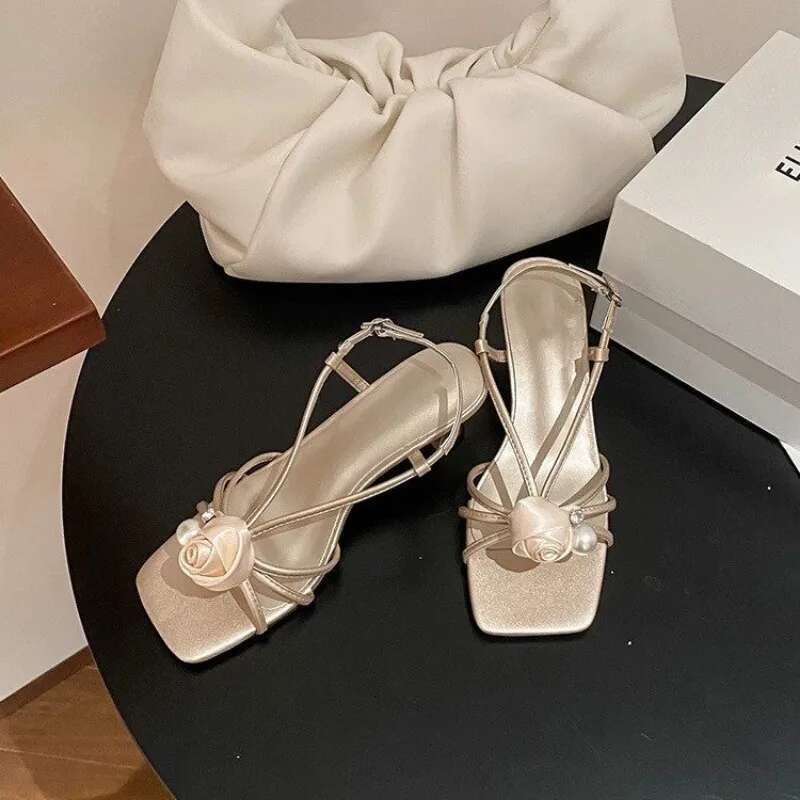 Elegant High Heels New Fashion Sexy Narrow Band Ankle Buckle Strap Casual Party Sandals Shoes for Women