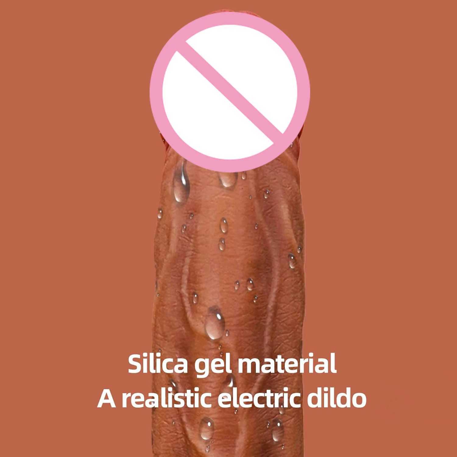 Realistic Dildo penis vibrator heated Telesic rooster silent dick butt plug mature female anal plug fake penis sex toyW250228
