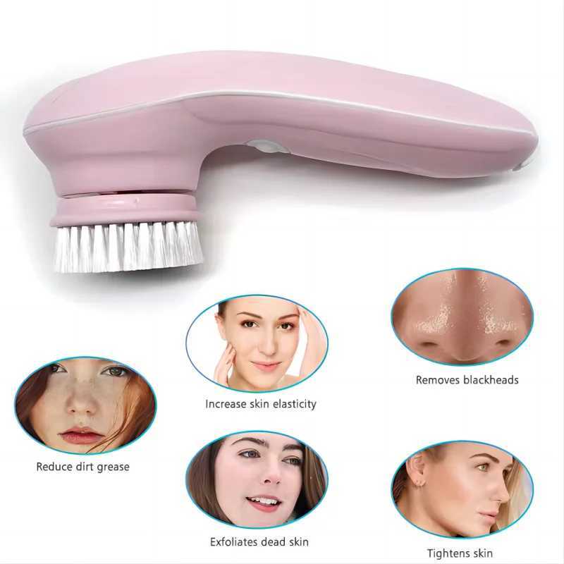 Electric Exfoliating Spin Cleanser Device Waterproof Deep Cleaning Massage Remove Blackhead Facial Cleansing Brush Face Scrubber W250228