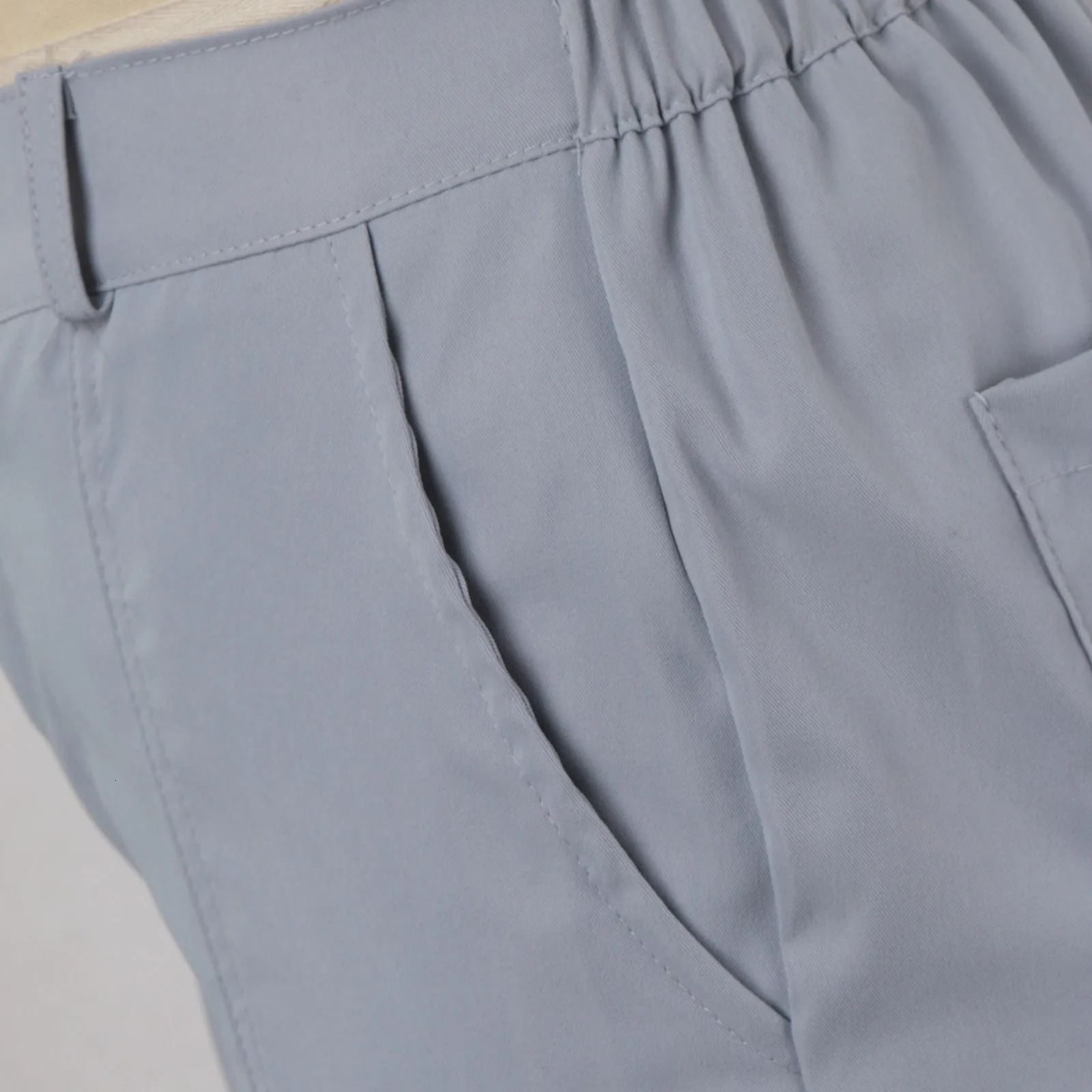 Shorts For Women Cargo Shorts Knee Length Elastic Waist Long Shorts Pants For Summer Casual American Style Streetwear 250227