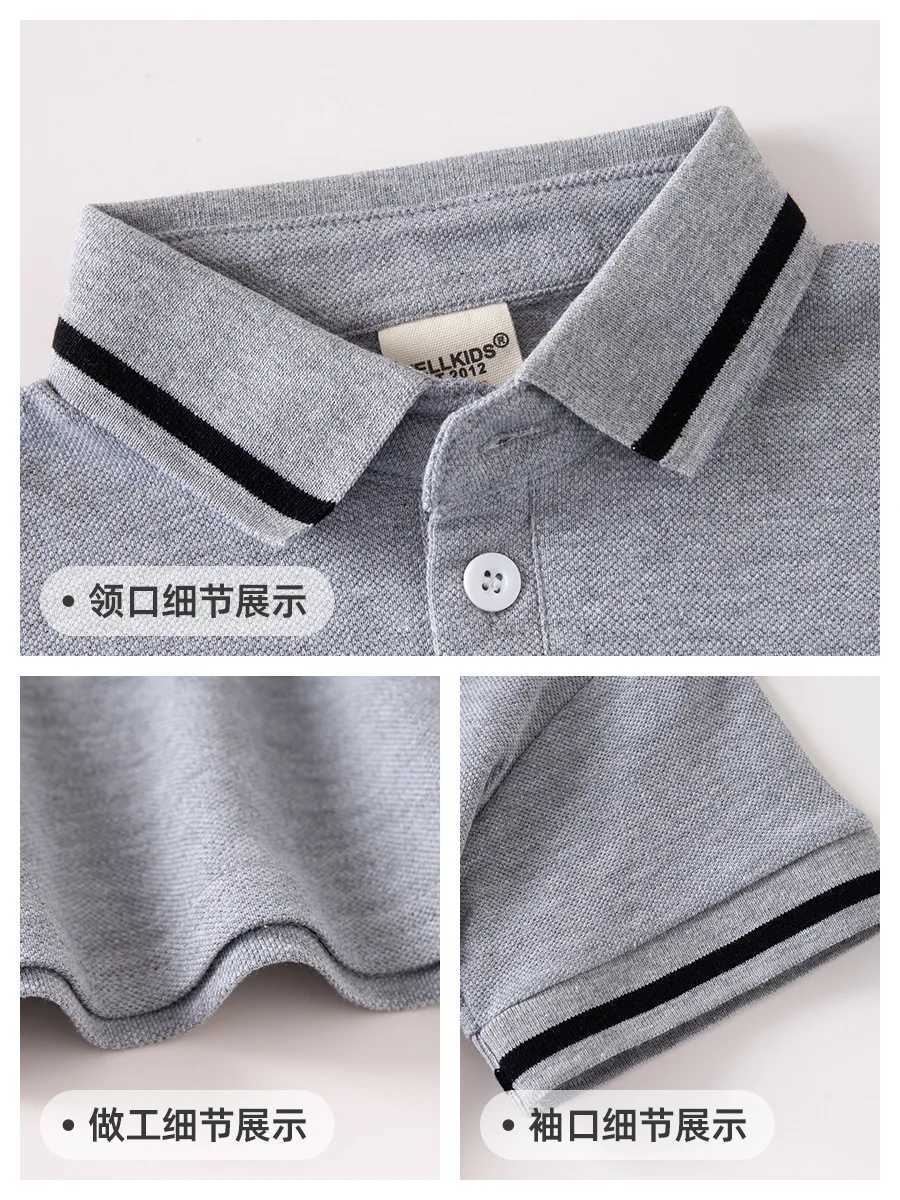 Children Summer Clothes Boys Polo Shirt Short Sleeve Kids Top Wear Striped Casual Boys ShirtsT250228