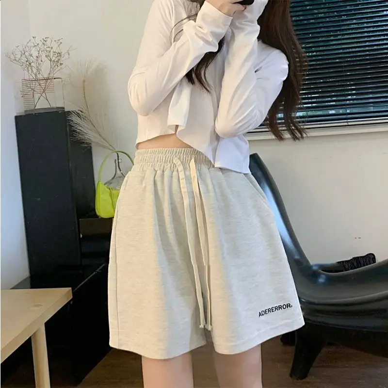100 cotton shorts Ins sports summer and Korean loose fit straight width casual pants 250228Z